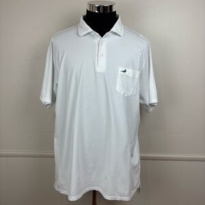 B. Draddy Liam Polo Shirt Size L White Short Sleeve Stretch Logo Classic Golf